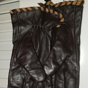 Ralph Lauren Soft Leather Brown Women Gloves